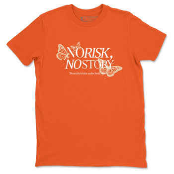 No Risk No Story sneaker match t-shirt styled to complete your fit with the Air Jordan 3 Starfish sneakers, shown in Orange 2.