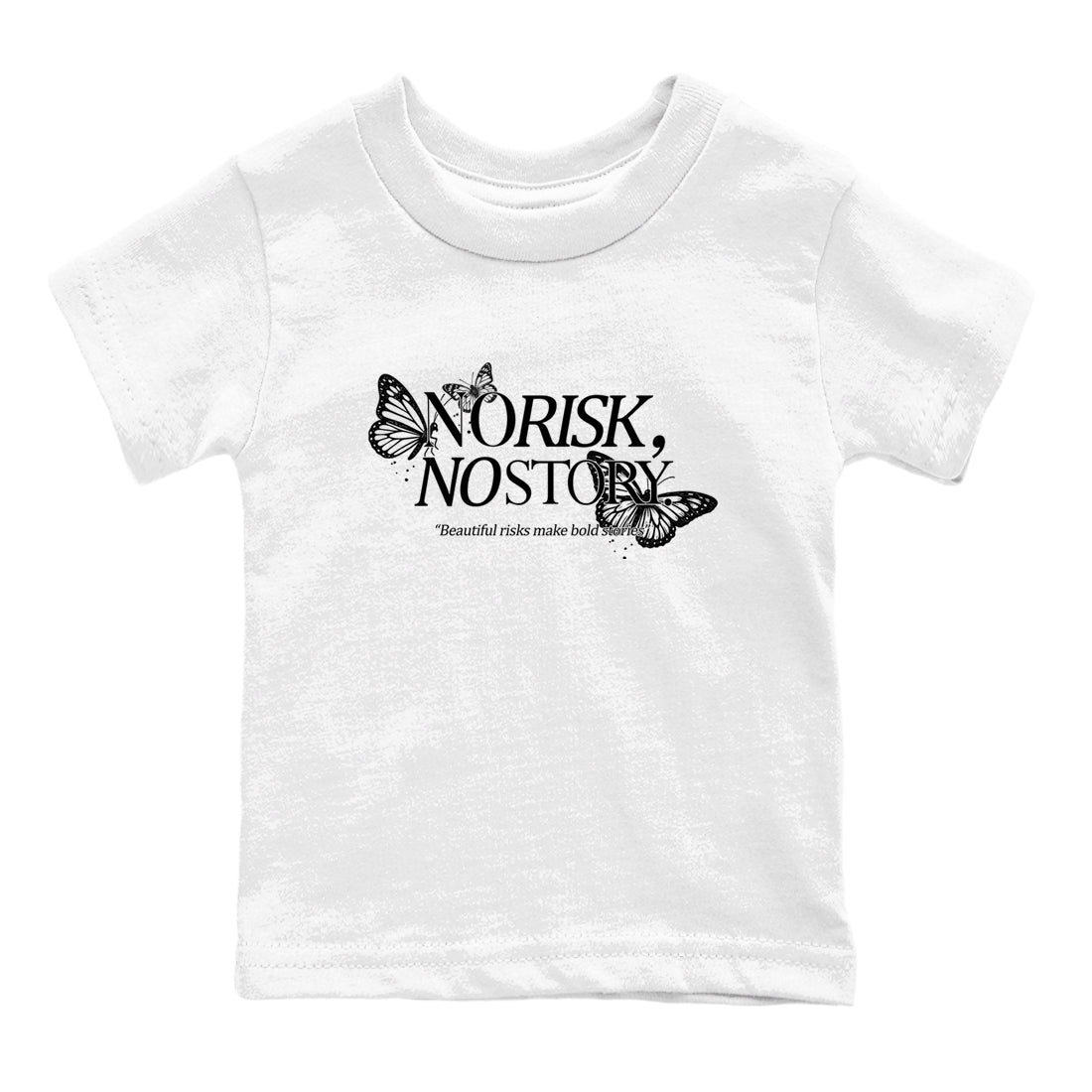 Sneaker match tees – Sneaker Tees To Match Air Jordan 4 Black Cat Shoes – No Risk No Story Kids T-Shirt White 2