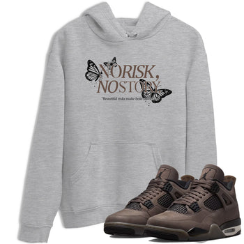 Sneaker match tees – Sneaker Tees To Match Air Jordan 4 Cave Stone Shoes – No Risk No Story Tee Heather Grey 1