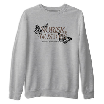 Sneaker match tees – Sneaker Tees To Match Air Jordan 4 Cave Stone Shoes – No Risk No Story Tee Heather Grey 2