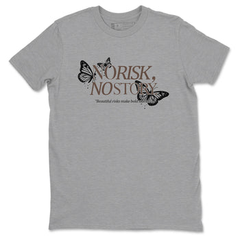 Sneaker match tees – Sneaker Tees To Match Air Jordan 4 Cave Stone Shoes – No Risk No Story Tee Heather Grey 2