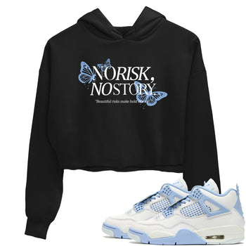 4s Forget Me Not shirts to match jordans No Risk No Story sneaker match tees Air Jordan 4 WMNS Aluminummatch shoes to clothes SNRT Sneaker Tees unisex cotton Black 1 crop tee