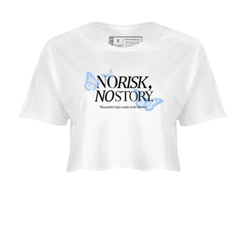 4s Forget Me Not shirts to match jordans No Risk No Story sneaker match tees Air Jordan 4 WMNS Aluminummatch shoes to clothes SNRT Sneaker Tees unisex cotton White 2 crop tee