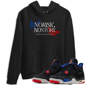 Sneaker match tees – Sneaker Tees To Match Jordan 4 Retro Rare Air Shoes – No Risk No Story Tee Black 1