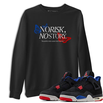 Sneaker match tees – Sneaker Tees To Match Jordan 4 Retro Rare Air Shoes – No Risk No Story Tee Black 1