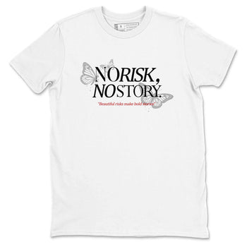 No Risk No Story sneaker match t-shirt styled to complete your fit with the Air Jordan 4 White Cement sneakers, shown in White 2.