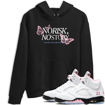 Sneaker match tees – Sneaker Tees To Match Air Jordan 5 35th Anniversary Shoes – No Risk No Story Tee Black 1