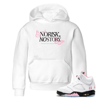 Sneaker match tees – Sneaker Tees To Match Air Jordan 5 35th Anniversary Shoes – No Risk No Story Kids T-Shirt White 1