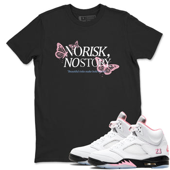 Sneaker match tees – Sneaker Tees To Match Air Jordan 5 35th Anniversary Shoes – No Risk No Story Tee Black 1