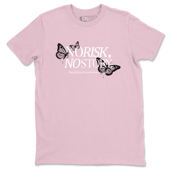 Sneaker match tees – Sneaker Tees To Match Air Jordan 5 35th Anniversary Shoes – No Risk No Story Tee Pink 2
