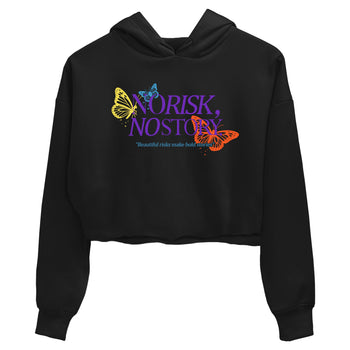 Sneaker Threads – Sneaker Tees To Match New Balance 9060 Prism Purple – No Risk No Story Crop Tee Black 2. Perfect for Jordan releases 2025 colorways.
