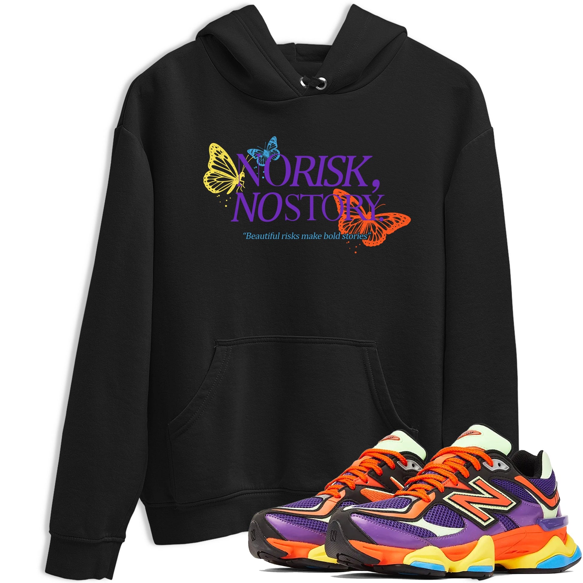 Sneaker Threads – Sneaker Tees To Match New Balance 9060 Prism Purple – No Risk No Story Graphic Tee Black 1. Perfect for Jordan releases 2025 colorways.