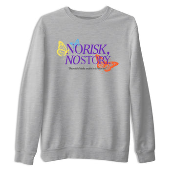 Sneaker Threads – Sneaker Tees To Match New Balance 9060 Prism Purple – No Risk No Story Graphic Tee Heather Grey 2. Perfect for Jordan releases 2025 colorways.
