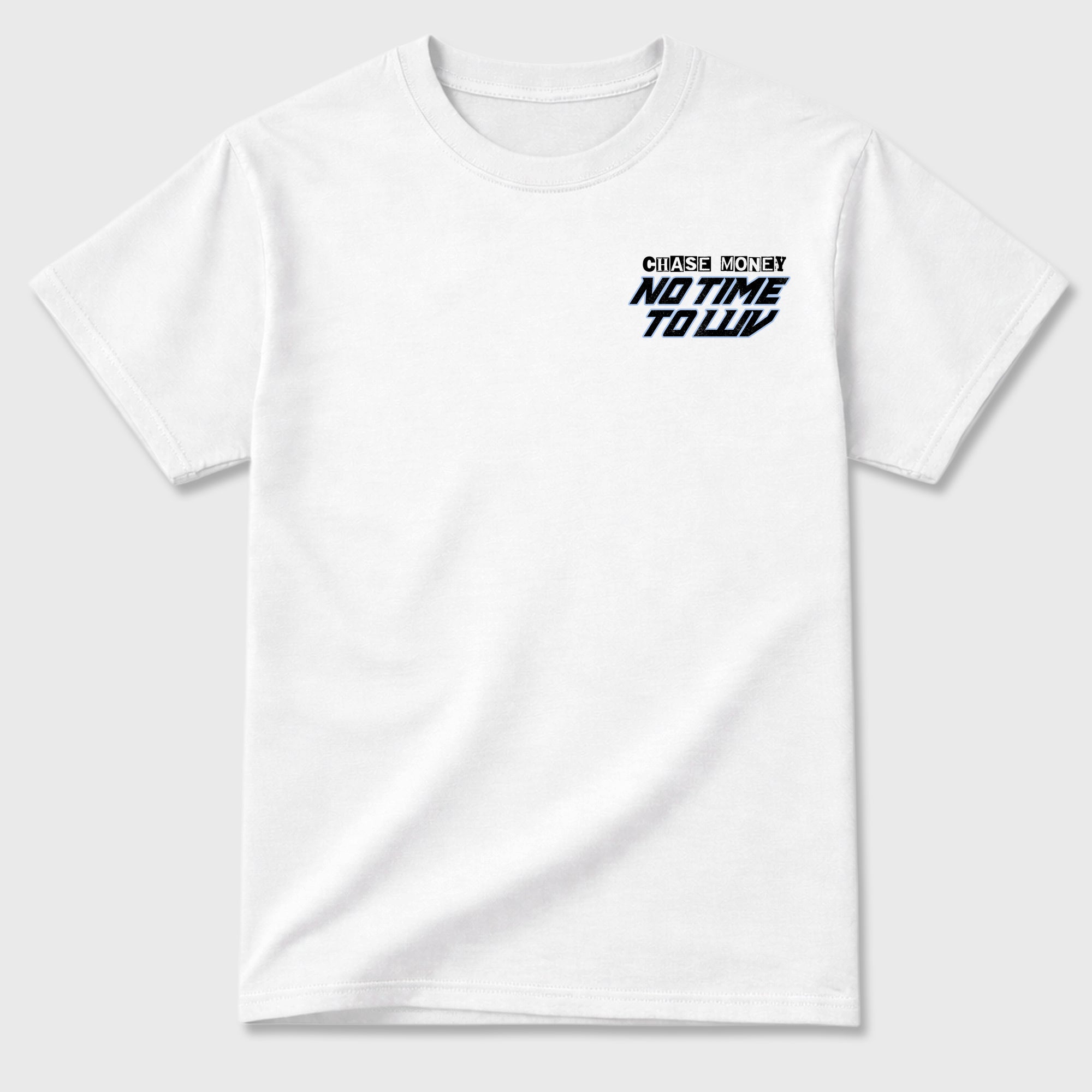 No Time To Love Graphic T-Shirt featuring original streetwear artwork designed to match the . White Graphic T-Shirt.