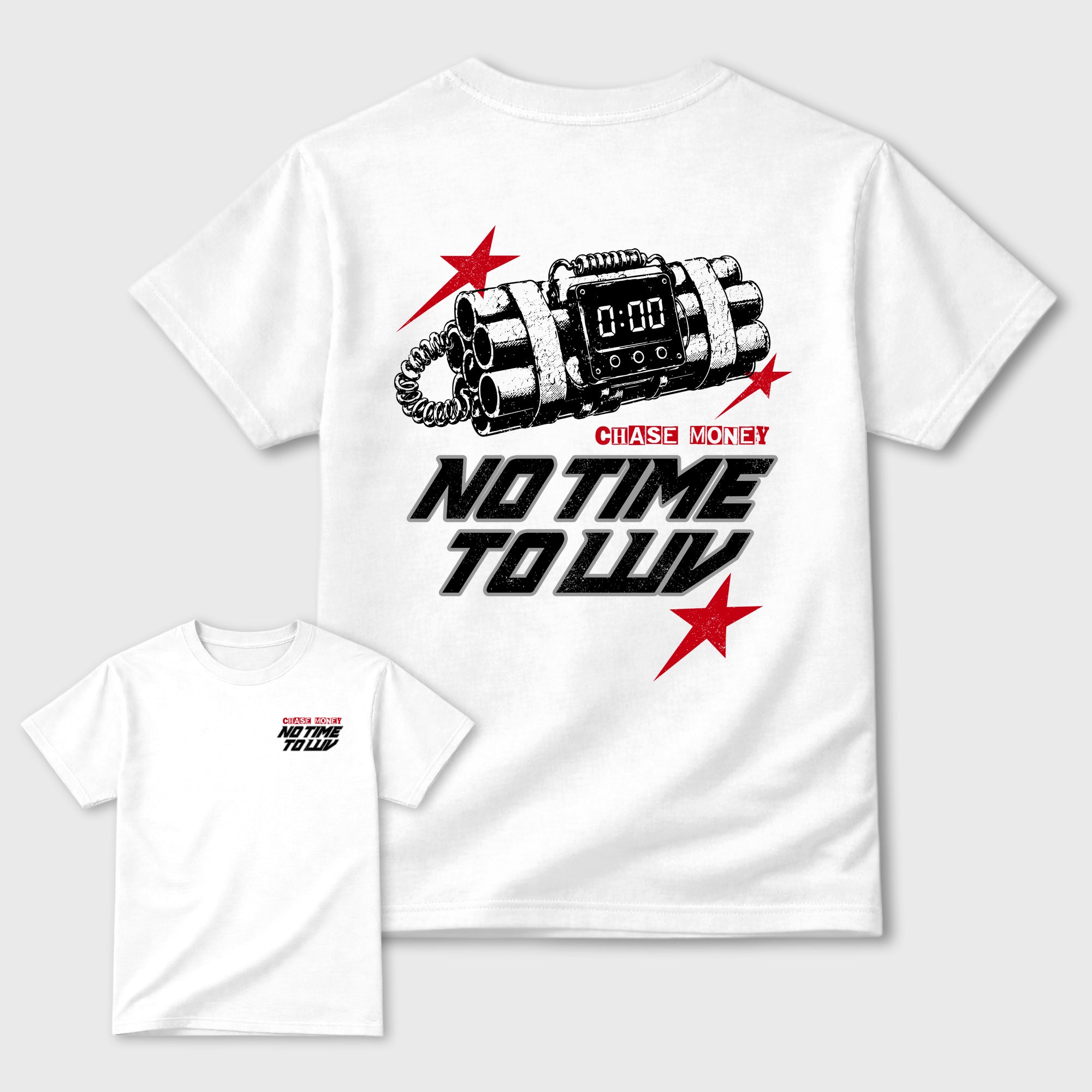 No Time To Love Graphic T-Shirt featuring original streetwear artwork designed to match the . White Graphic T-Shirt.