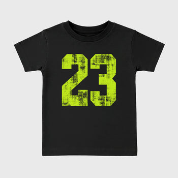 Sneaker match tees – Sneaker Tees To Match Air Foamposite Pro Black Shoes – No.23 Kids T-Shirt Black 2