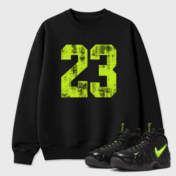 Sneaker match tees – Sneaker Tees To Match Air Foamposite Pro Black Shoes – No.23 Tee Black 1