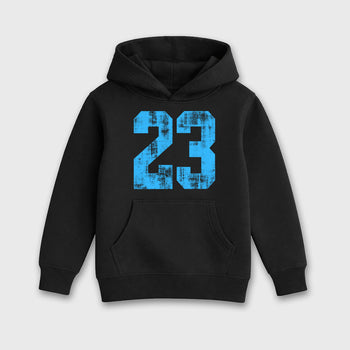 Sneaker match tees – Sneaker Tees To Match Air Foamposite Pro University Blue Shoes – No.23 Kids T-Shirt Black 2