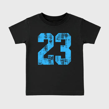 Sneaker match tees – Sneaker Tees To Match Air Foamposite Pro University Blue Shoes – No.23 Kids T-Shirt Black 2