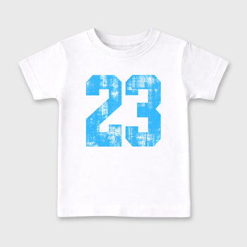 Sneaker match tees – Sneaker Tees To Match Air Foamposite Pro University Blue Shoes – No.23 Kids T-Shirt White 2