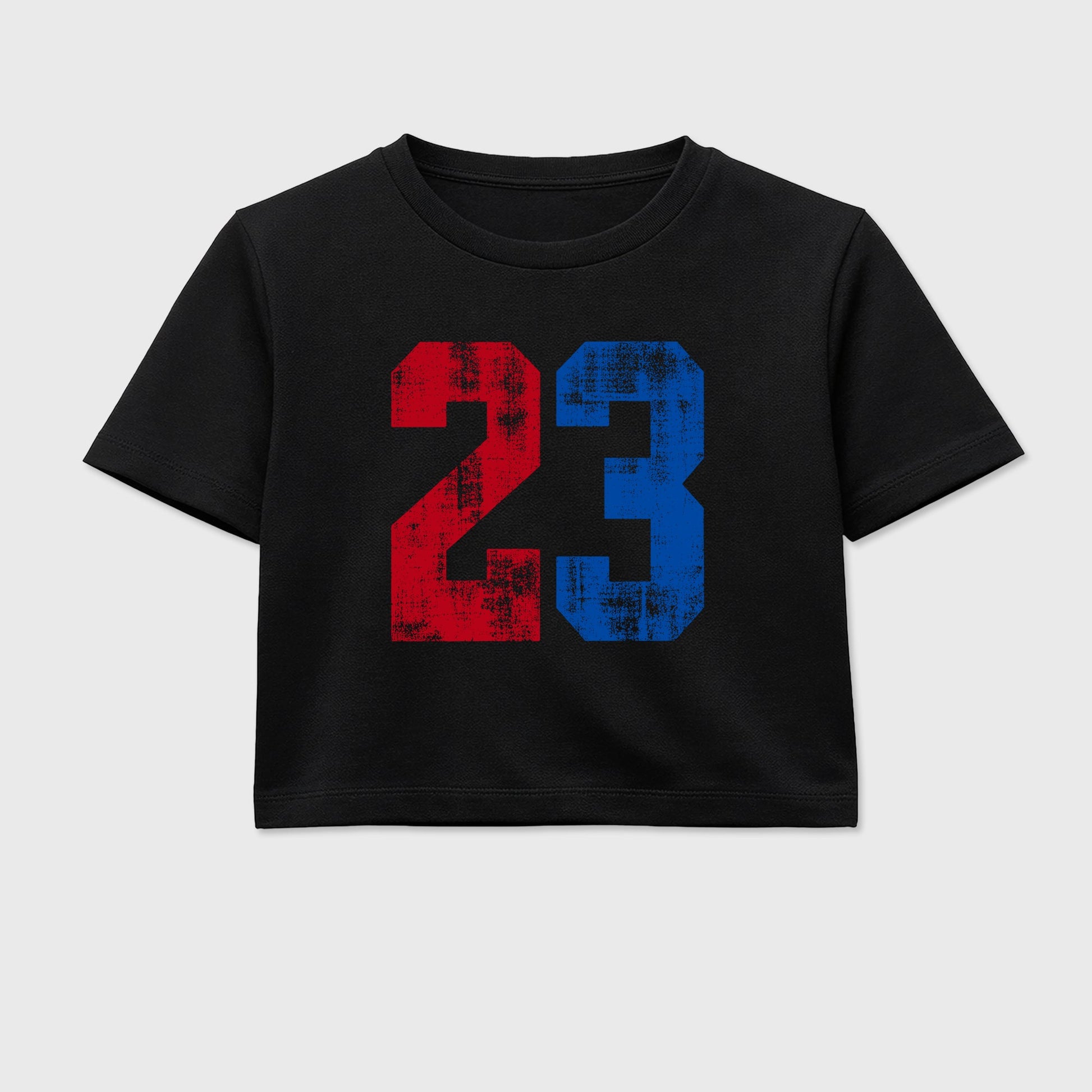 Sneaker match tees – Sneaker Tees To Match Air Jordan 1 Union x Fragment Shoes – No.23 Crop T-Shirt Black 2