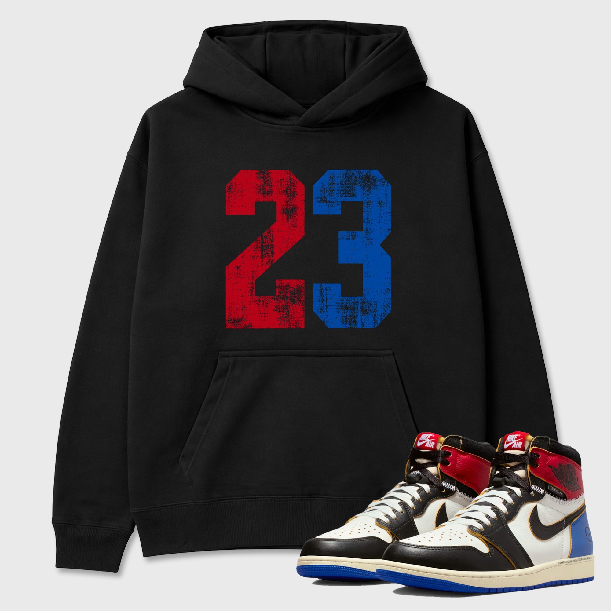 Sneaker match tees – Sneaker Tees To Match Air Jordan 1 Union x Fragment Shoes – No.23 Tee Black 1