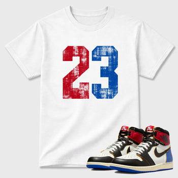 Sneaker match tees – Sneaker Tees To Match Air Jordan 1 Union x Fragment Shoes – No.23 Tee White 1