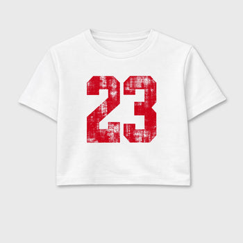 Sneaker match tees  Sneaker Tees To Match Air Jordan 13 Chicago Shoes  No.23 Crop T-Shirt White 2