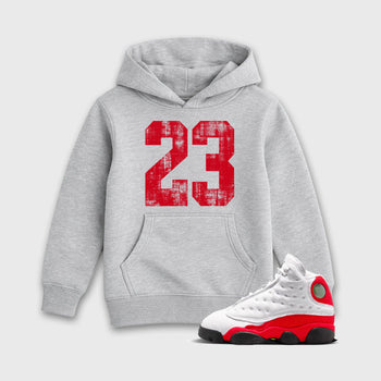 Sneaker match tees  Sneaker Tees To Match Air Jordan 13 Chicago Shoes  No.23 Kids T-Shirt Heather Grey 1