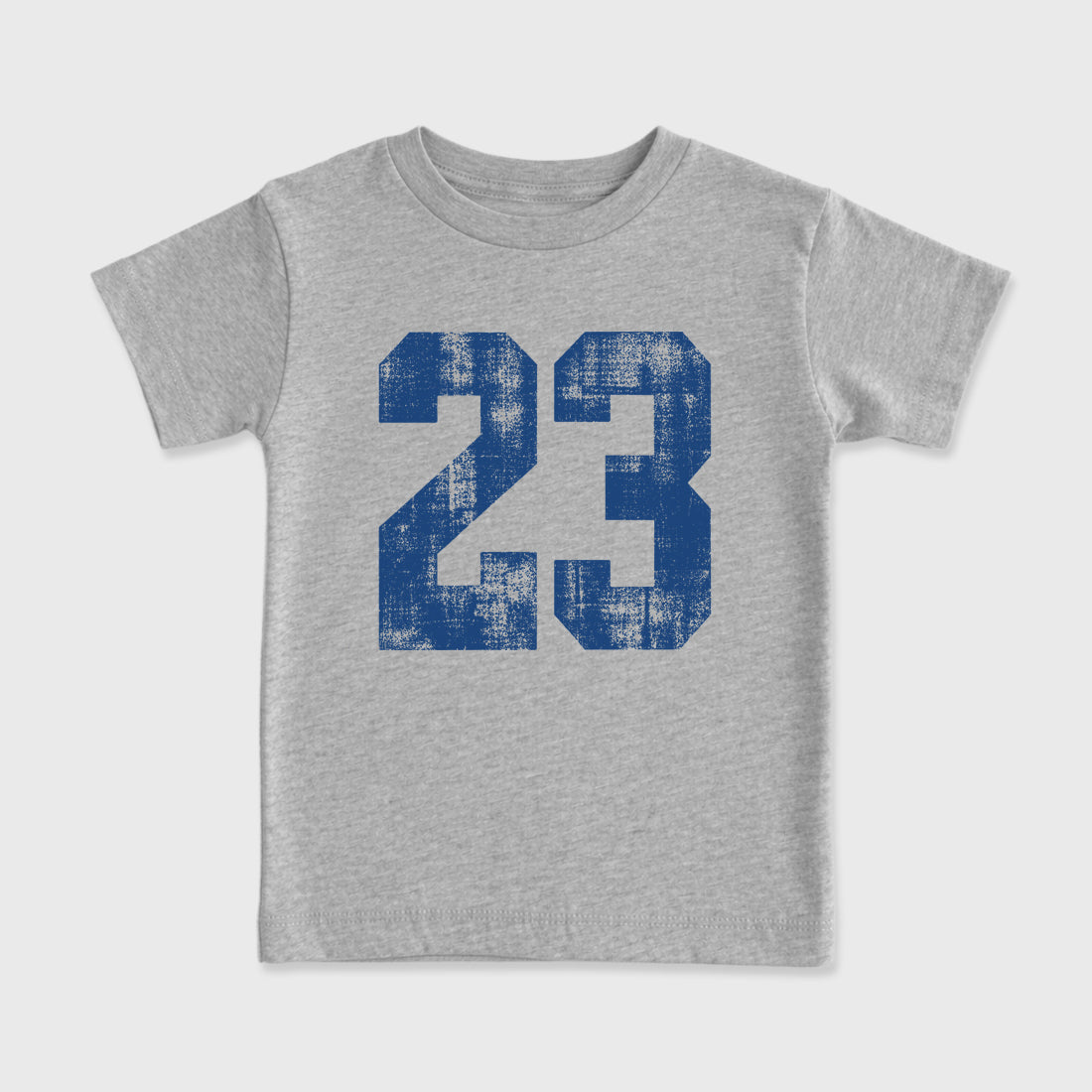 No.23 Baby & Kids Graphic T-Shirt featuring original artwork designed to match the Air Jordan 3 True Blue. Heather Grey 2 Kids Graphic Tee.