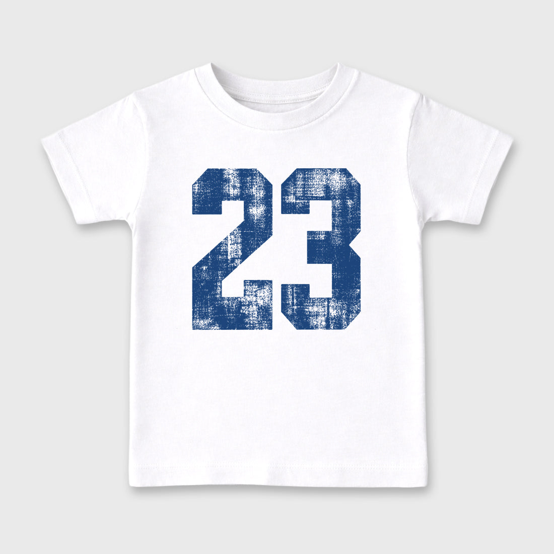 No.23 Baby & Kids Graphic T-Shirt featuring original artwork designed to match the Air Jordan 3 True Blue. White 2 Kids Graphic Tee.