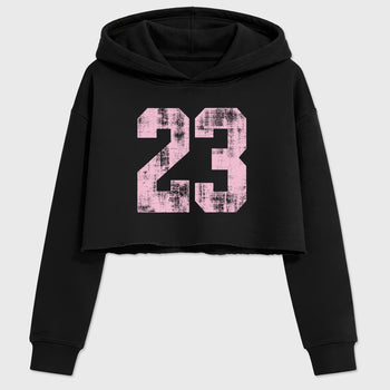 Sneaker match tees – Sneaker Tees To Match Air Jordan 4 Iced Carmine Shoes – No.23 Crop T-Shirt Black 2
