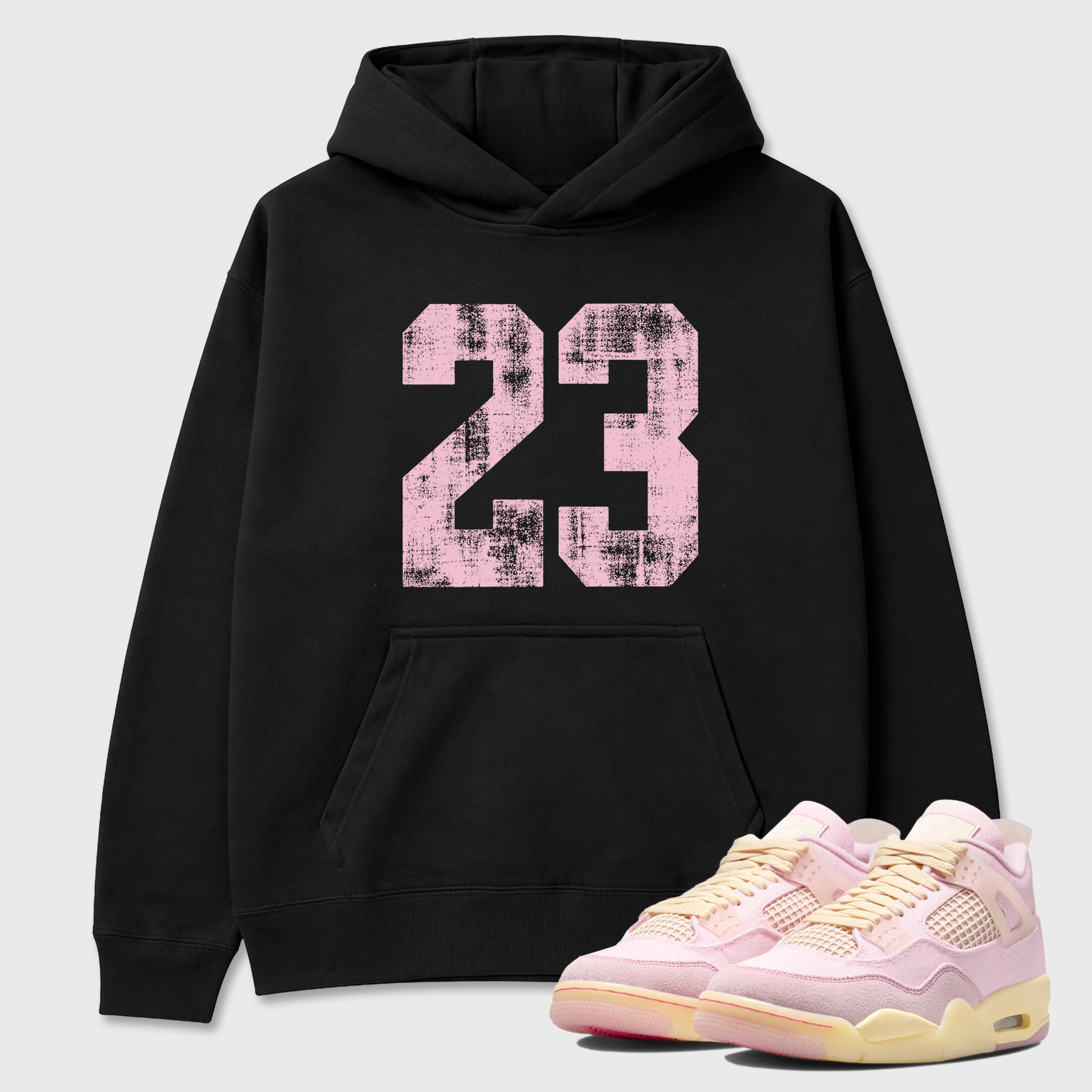 Sneaker match tees – Sneaker Tees To Match Air Jordan 4 Iced Carmine Shoes – No.23 Tee Black 1