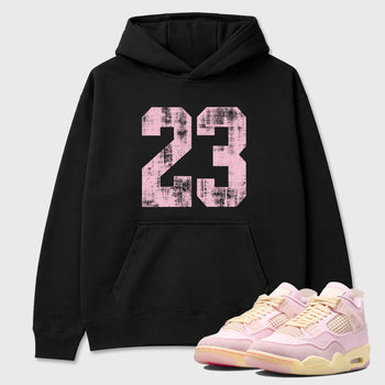 Sneaker match tees – Sneaker Tees To Match Air Jordan 4 Iced Carmine Shoes – No.23 Tee Black 1