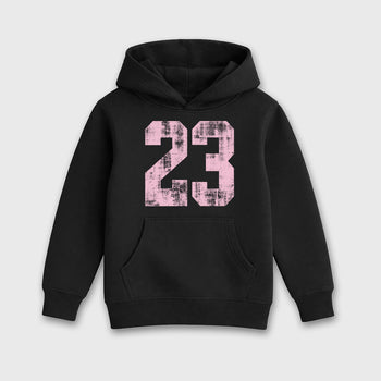 Sneaker match tees – Sneaker Tees To Match Air Jordan 4 Iced Carmine Shoes – No.23 Kids T-Shirt Black 2