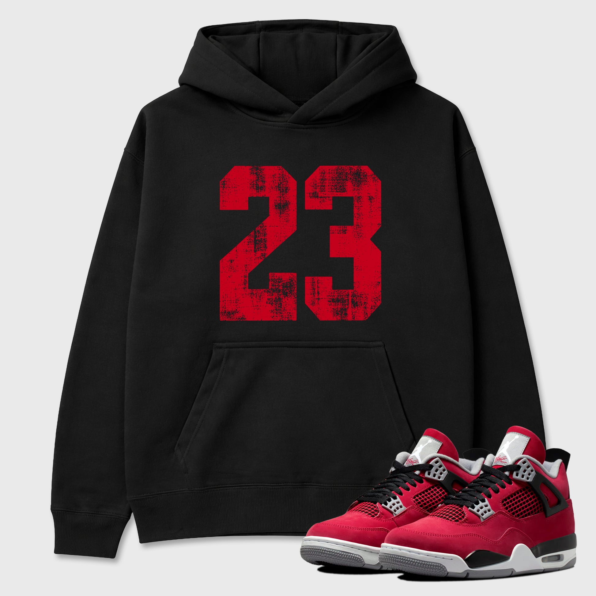 No.23 Graphic T-Shirt sneaker match tee designed for the Air Jordan 4 Toro Bravo, featuring coordinated color options for a perfect streetwear match. Black 1 shirt.