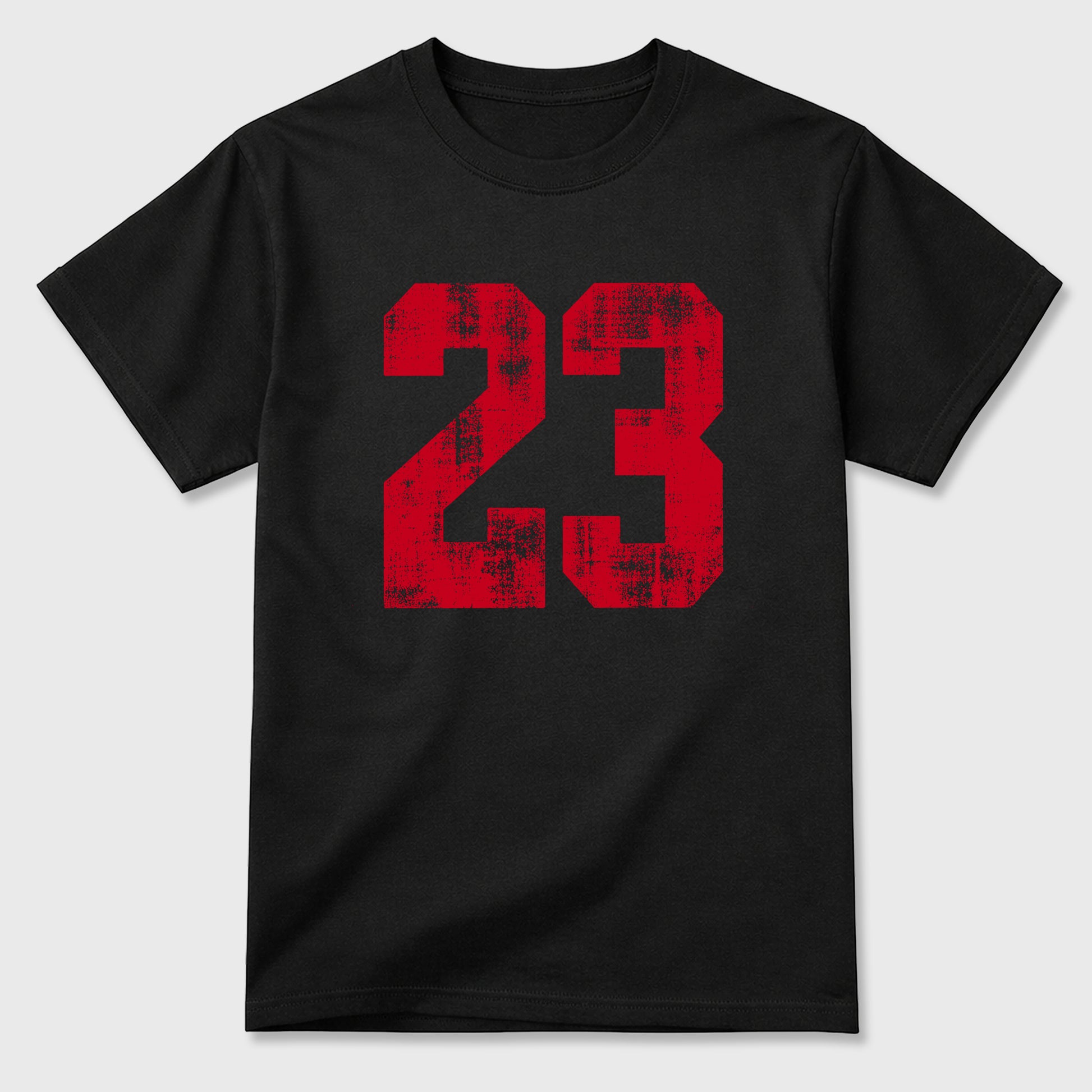 No.23 Graphic T-Shirt sneaker match tee designed for the Air Jordan 4 Toro Bravo, featuring coordinated color options for a perfect streetwear match. Black 2 shirt.