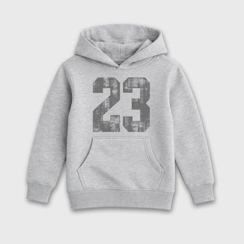 Sneaker match tees – Sneaker Tees To Match Air Jordan 5 Wolf Grey Shoes – No.23 Kids T-Shirt Heather Grey 2