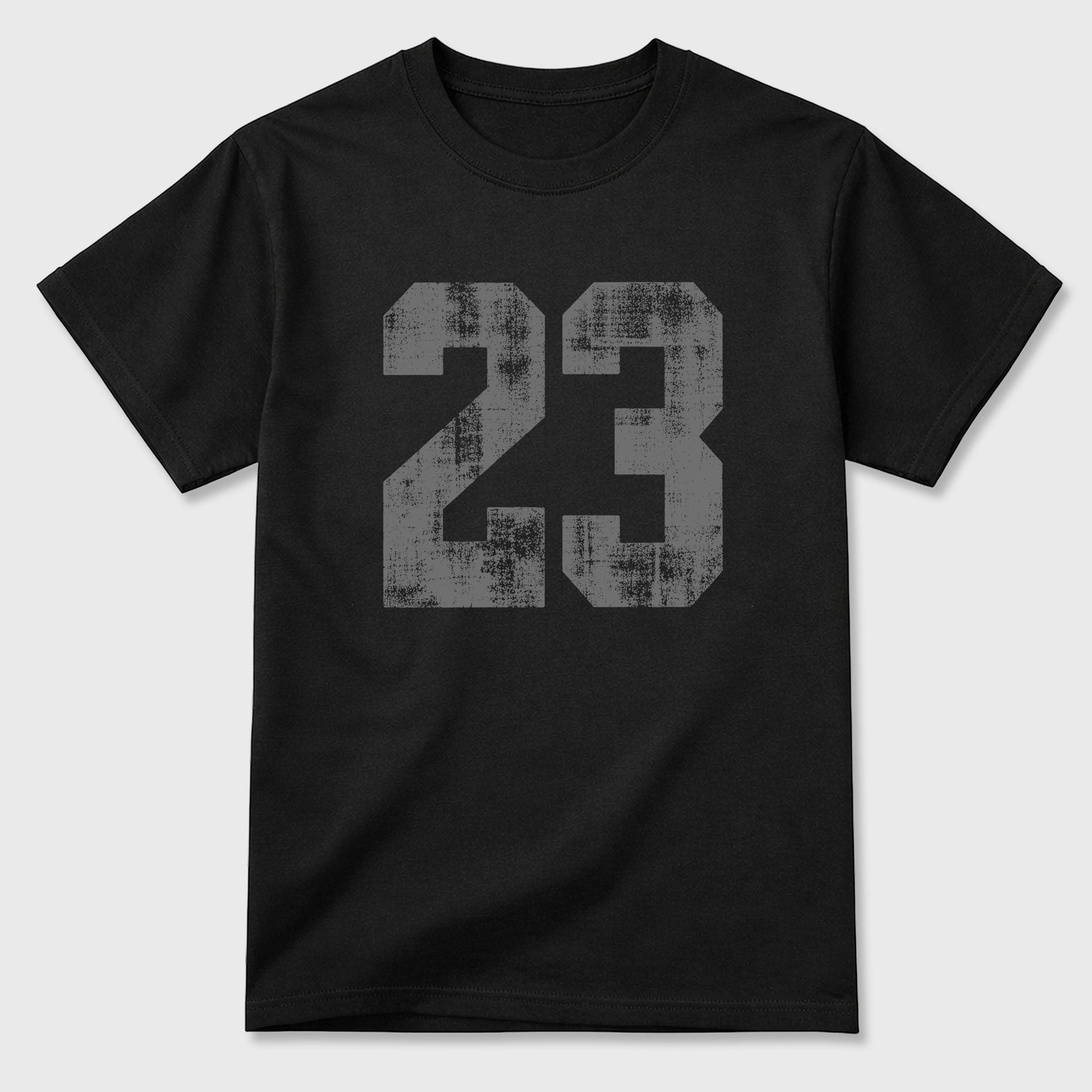 Sneaker match tees – Sneaker Tees To Match Air Jordan 5 Wolf Grey Shoes – No.23 Tee Black 2