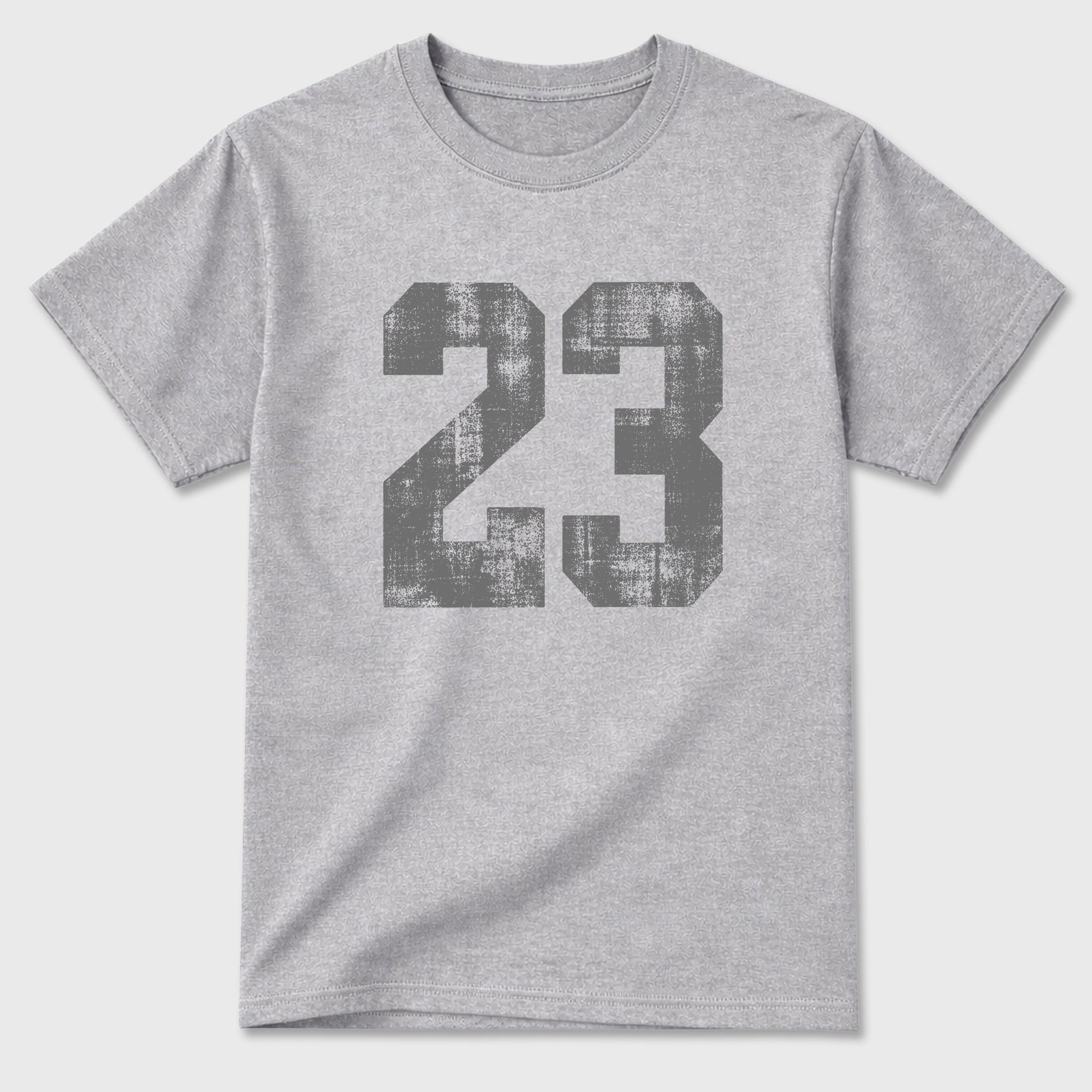 Sneaker match tees – Sneaker Tees To Match Air Jordan 5 Wolf Grey Shoes – No.23 Tee Heather Grey 2