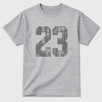 Sneaker match tees – Sneaker Tees To Match Air Jordan 5 Wolf Grey Shoes – No.23 Tee Heather Grey 2