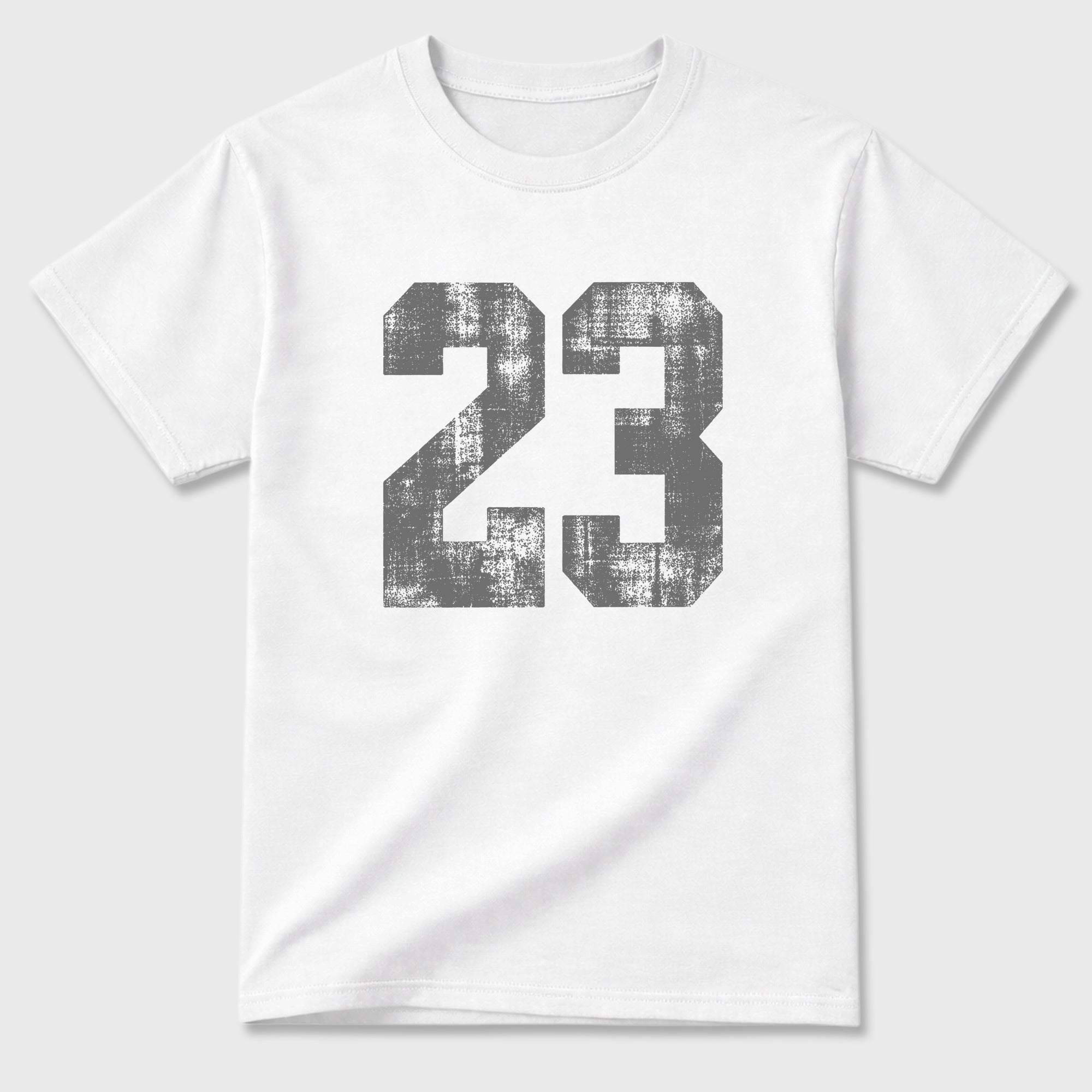 Sneaker match tees – Sneaker Tees To Match Air Jordan 5 Wolf Grey Shoes – No.23 Tee White 2