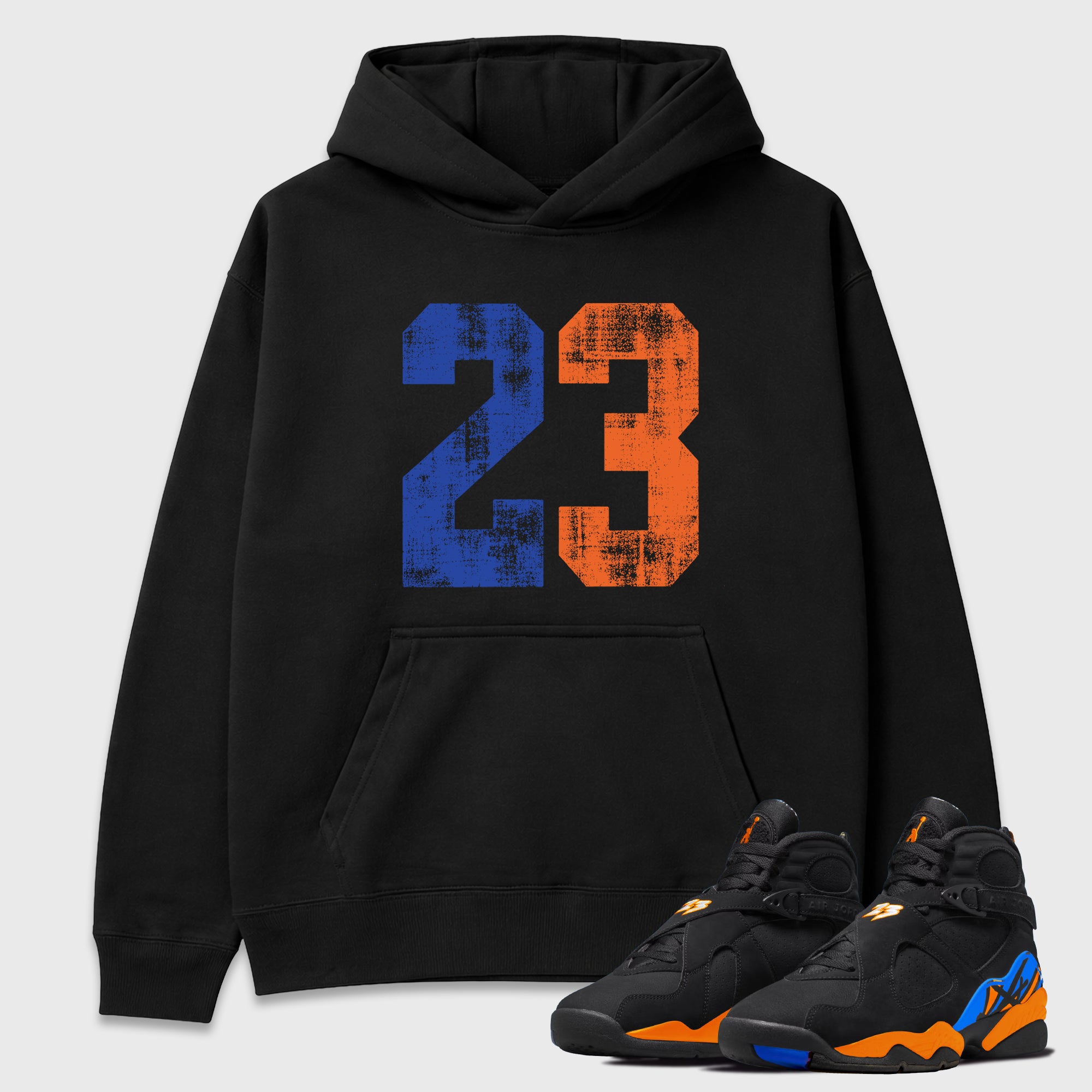 No.23 Graphic T-Shirt featuring original streetwear artwork designed to match the Air Jordan 8 Knicks. Black 1 Graphic Tee.