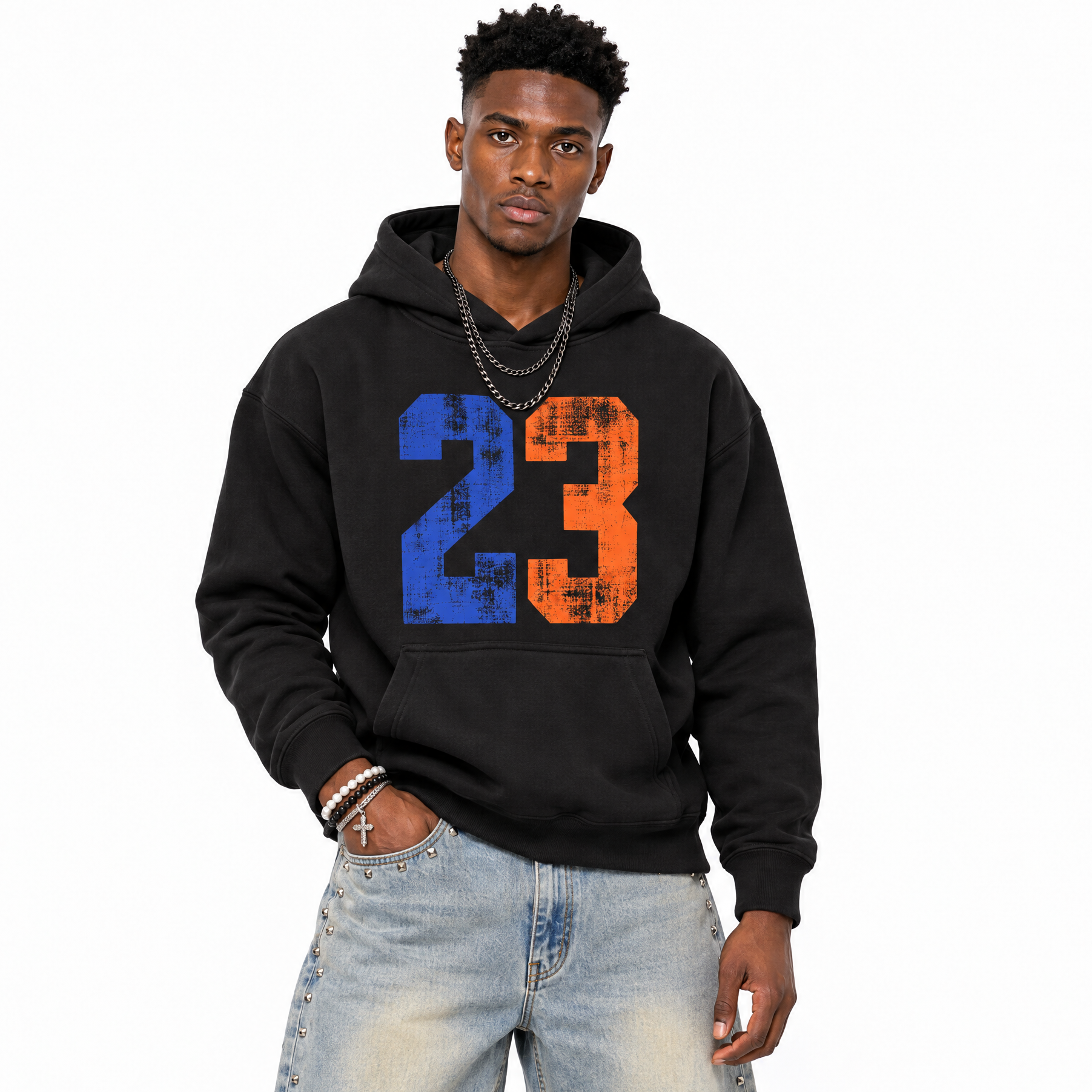 No.23 Graphic T-Shirt featuring original streetwear artwork designed to match the Air Jordan 8 Knicks. Black 1 Graphic Tee.