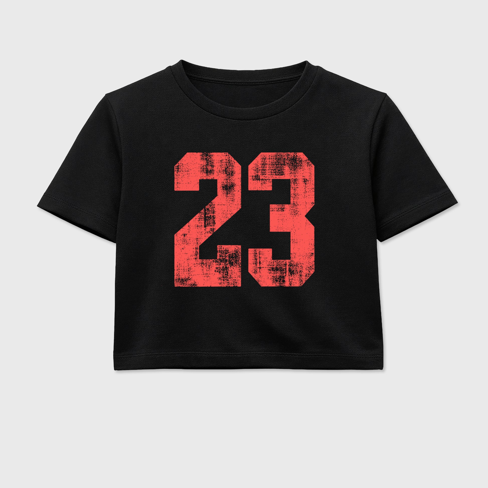 Sneaker match tees – Sneaker Tees To Match Air Max 90 Infrared Shoes – No.23 Crop T-Shirt Black 2