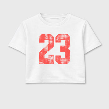 Sneaker match tees – Sneaker Tees To Match Air Max 90 Infrared Shoes – No.23 Crop T-Shirt White 2