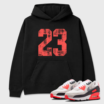 Sneaker match tees – Sneaker Tees To Match Air Max 90 Infrared Shoes – No.23 Tee Black 1