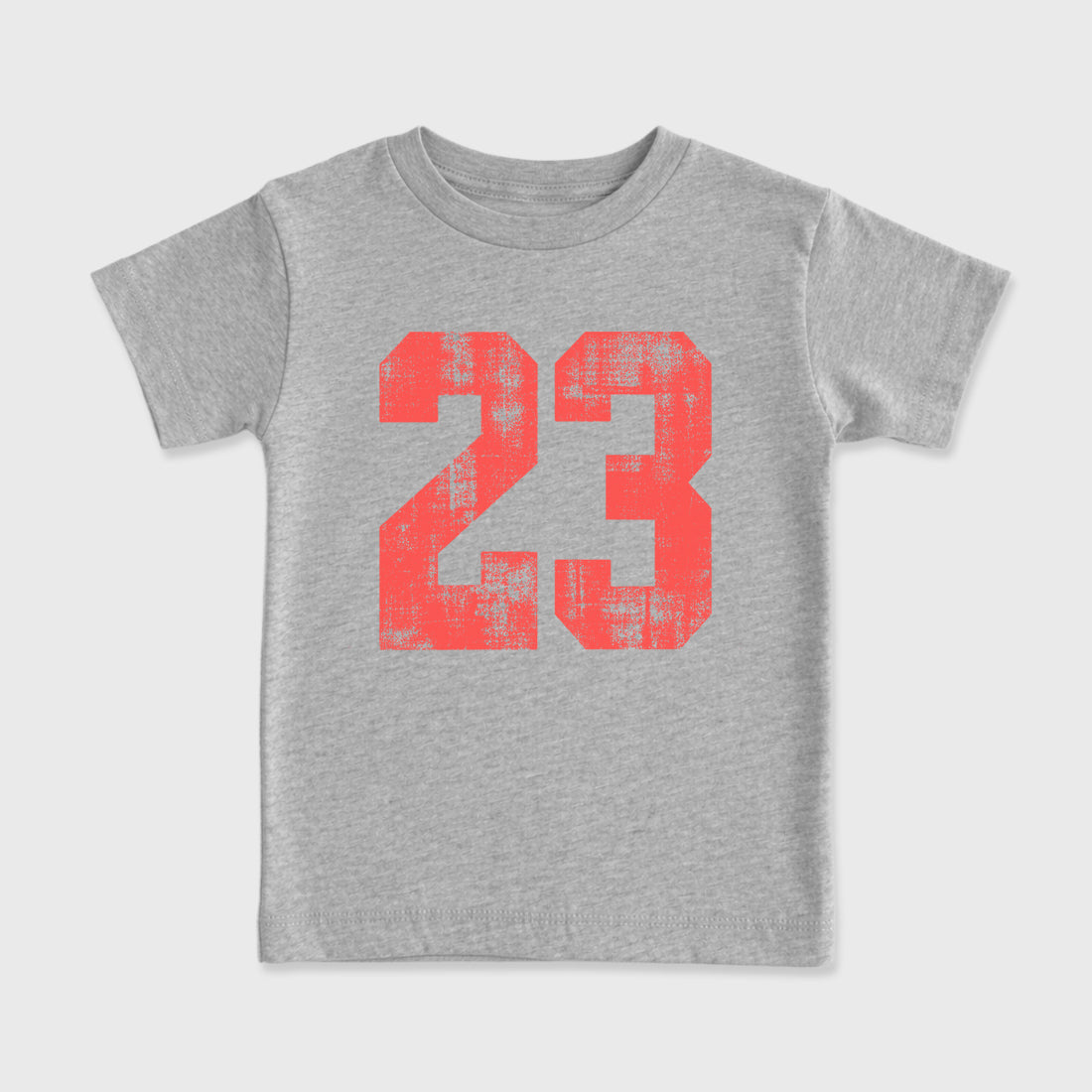 Sneaker match tees – Sneaker Tees To Match Air Max 90 Infrared Shoes – No.23 Kids T-Shirt Heather Grey 2