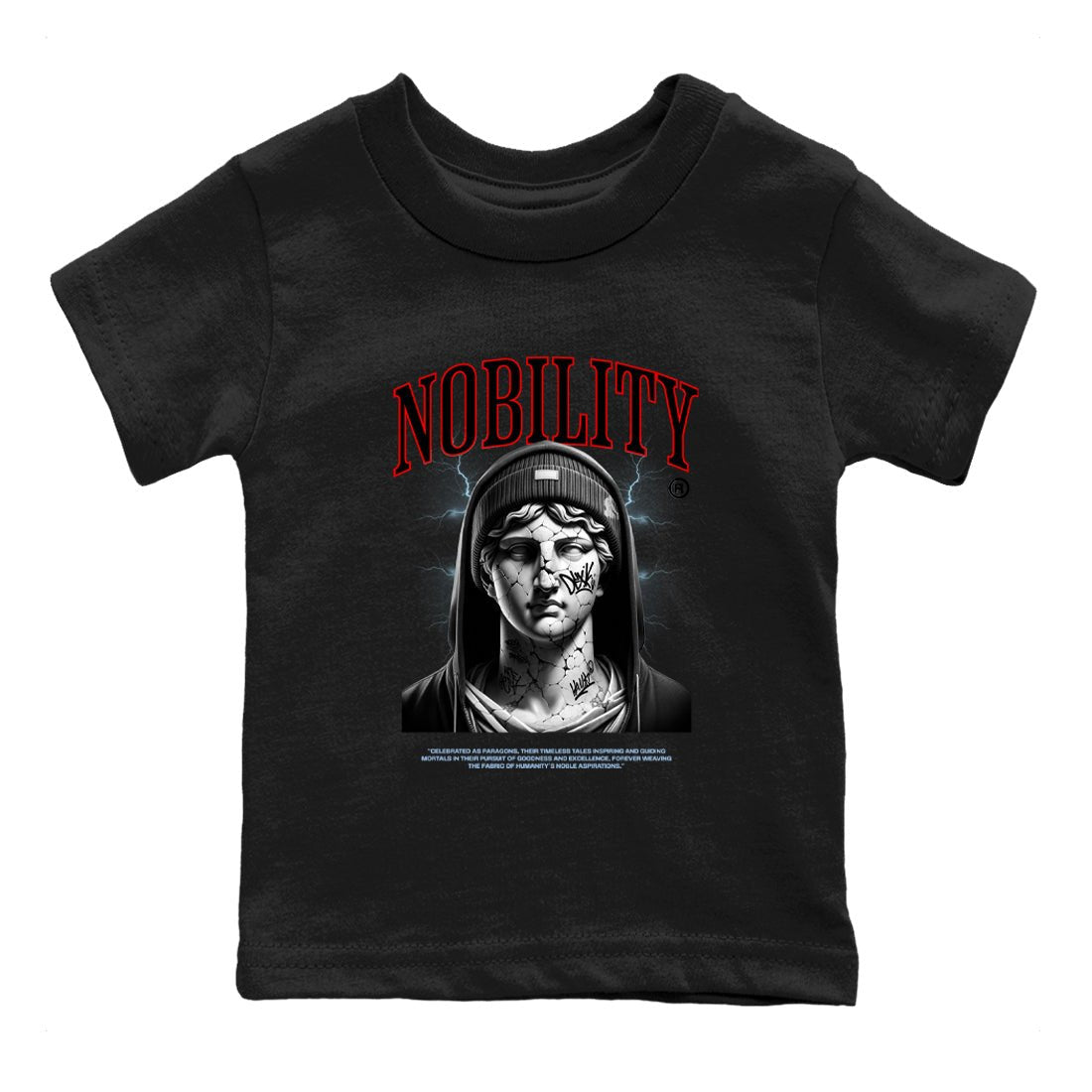 5s Black Metallic Reimagined shirts to match jordans Nobility best t shirts to wear with jordans AJ5 Retro OG Reimagined match shoes to clothes SNRT Sneaker Tees Youth Baby Black 2 tee