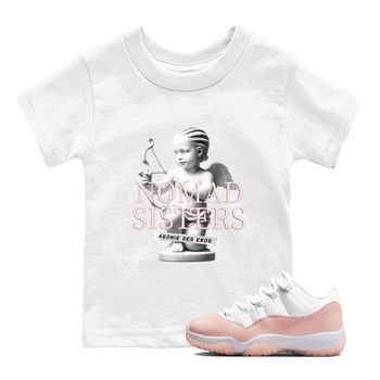 Air Jordan 11 Retro Legend Pink shirts to match jordans Nomad Sisters sneaker match tees Air Jordan 11 Legend Pink SNRT Sneaker Tees streetwear brand Baby and Youth White 1 cotton tee